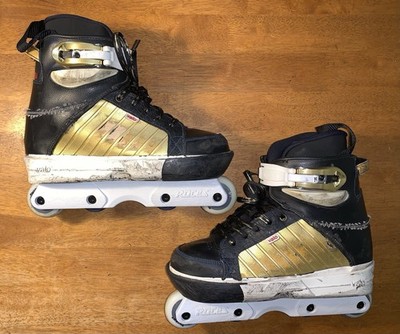 Valo AB.1 Gold Alex Broskow Aggressive Inline Skates Mens Size 9 US