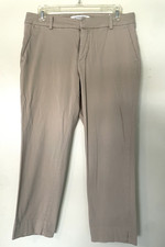 LIVERPOOL KELSEY TROUSER TAUPE TAN 8 / 29 ANKLE LENGTH COTTON BLEND