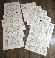 Vintage Paper Dolls Uncut Magazine Sheet 1970s Children Of The World 11 Pages