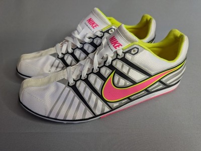 Nike Zoom Rival D Distance Track & Field Spikes Womens White Pink Lime Green