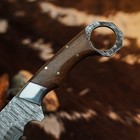 9.7" inch Damascus Tactical Knife Full Tang wood Handle Blade Leather Sheath — photo 9