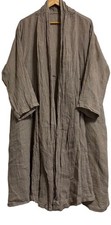 Nest Robe Linen Robe Coat Dress Light Jacket with Button -Used- -From Japan
