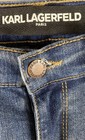 Karl Lagerfeld Paris Women's Blue Skinny Side Logo Tape Denim Jeans Sz 2 — photo 3