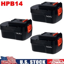 2PACK For Black and Decker 14.4V 14.4-Volt Battery Ni-MH HPB14 FSB14 /Charger