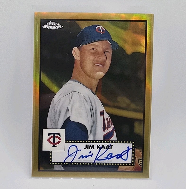 2021 Topps Chrome Platinum Anniversary Jim Kaat Gold Auto /50 Minnesota Twins