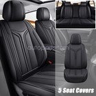 For Hyundai Tucson 2005-2025 Car Seat Covers Full Set PU Leather 5-Seats Pad USA