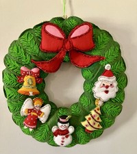 Vintage Bucilla Felt Christmas "Jeweled Wreath" Christmas Holiday Wreath 3396