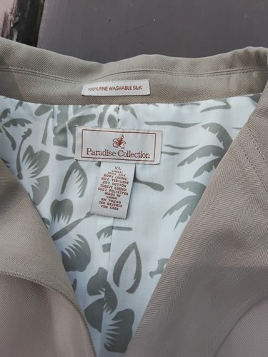 Mens Beige Paradise Collection 100% Washable silk Blazer Sz XL - Picture 6 of 6