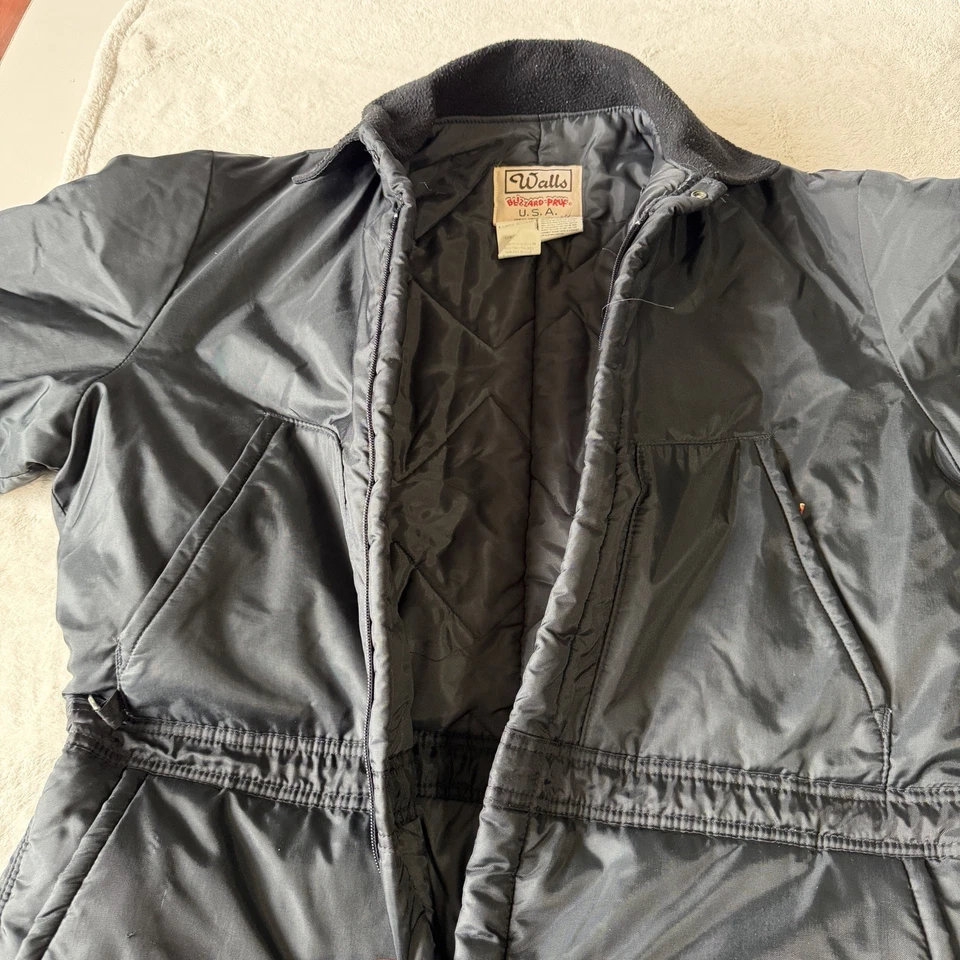 Walls Blizzard Pruf Insulated Black Suit Mens XL 46-48 | Black - Image 3 of 4