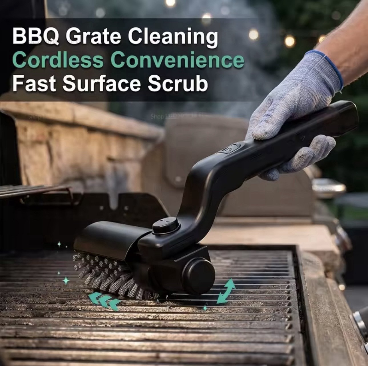 Brosse barbecue électrique sans fil pour soirées terrasse en famille