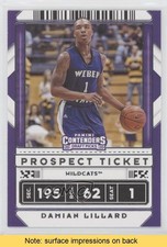 2020 Panini Contenders Draft Picks Prospect Ticket Damian Lillard #40 READ 8e1