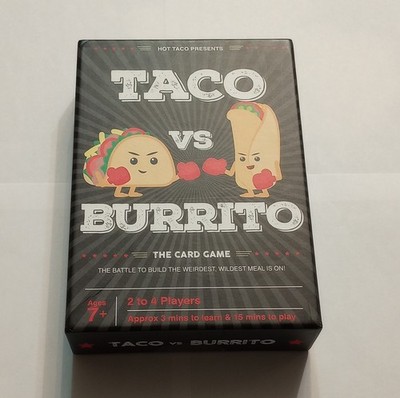 Taco vs Burrito Card Game Food & Drink Theme 2-4 Players Ages 8-16