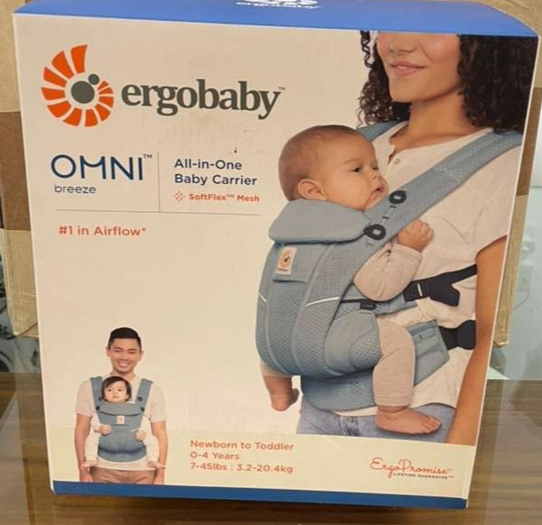 Ergobaby Omni Deluxe Mesh All-in-One Baby Carrier Blue slate | Brand New