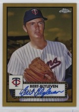 2021 Chrome Platinum Anniversary Gold Refractor 32/50 Bert Blyleven Auto 1j1i