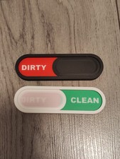 Clean Dirty Dishwasher Status Indicator, Washing machine sign with a slider