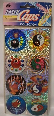 Laser Caps 1994 Pogs Sealed Set Of 8