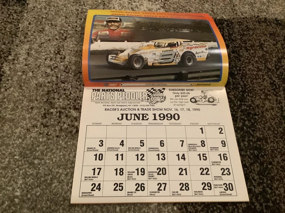 1990-91 SUPER DIRT SERIES SYRACUSE RACING CALENDAR - Image 3 of 4