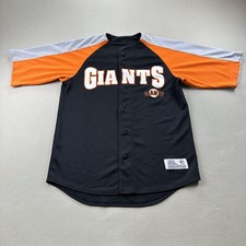 San Francisco Giants Jersey Mens Medium Black Orange Dynasty MLB Baseball Logo