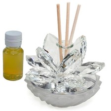 DLM99923  Bomboniere profumatore diffusore Vaso Bianco Fiore Cristallo Brillante
