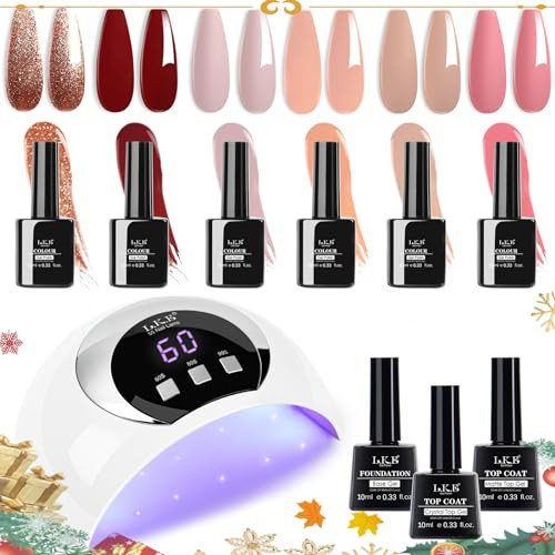 Gelnagelset 6 Farben Gelnagellacke Set mit 54W UV Lampe für Gelnägel, - Bild 1 von 5