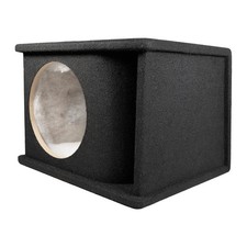 CAJA CAJA DE CAJA DE WOOFER MDF 0,75" CON VENTILACIÓN DE CUERNO con ALFOMBRA DE CARBÓN para SUBWOOFER DE 10”