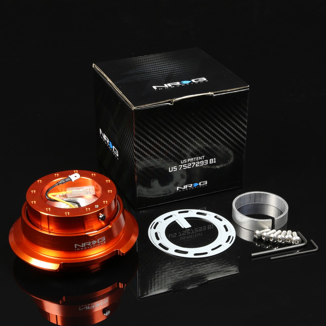 NRG STEERING WHEEL SHORT HUB+GEN 2.8 QUICK RELEASE ORANGE FOR 91-05 ACURA NSX NA