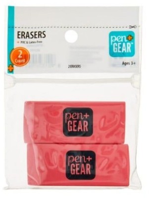 Pen + Gear Erasers PVC & Latex-Free Pink 2 Count Set of Two Packs New