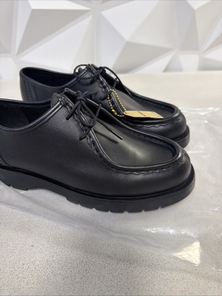 Kleman Padror Black Leather Lace-Up Tyrolean Derby Shoes Men 41