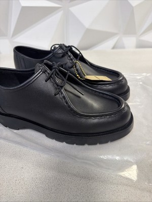 Kleman Padror Black Leather Lace-Up Tyrolean Derby Shoes Men 41