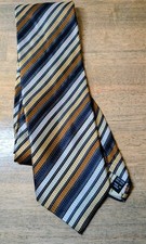 Roberto Villini Couture Men's Hand Made 100 Silk Tie Multi Color Stripes