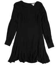 bar III Womens Solid Fit & Flare Dress