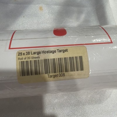 25x38  Large Hostage Target Roll Of 20 Sheets 