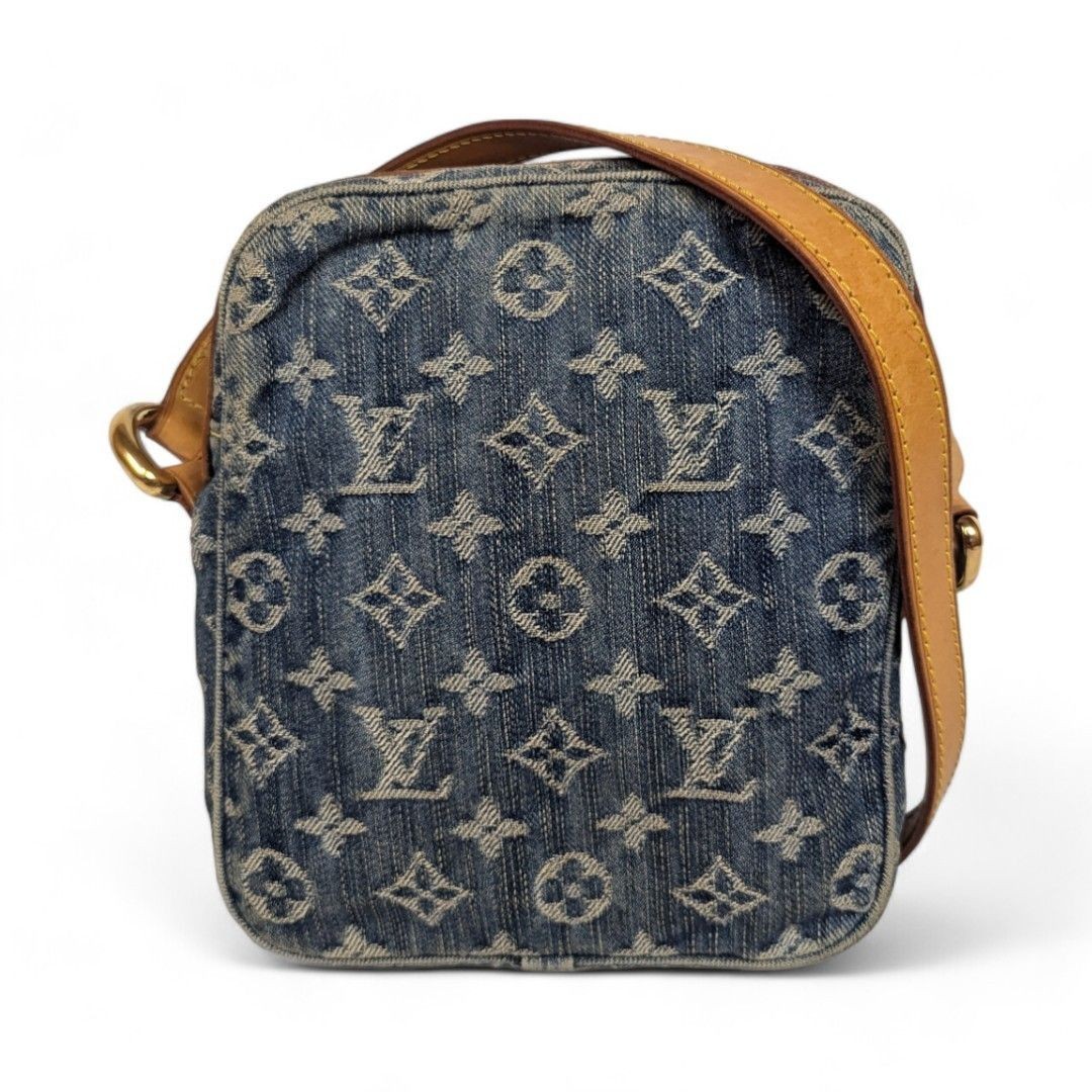 LOUIS VUITTON M95348 Monogram Blue Denim Camera Bag Shoulder Bag