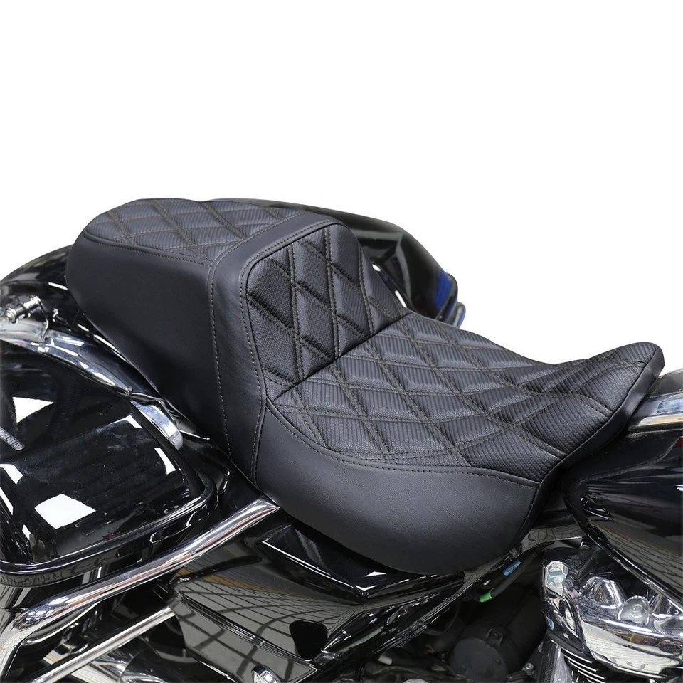 Thicker New Upgrade Gel Step-Up Seat For Harley Touring Road / Street Glide US - Image 4 of 4