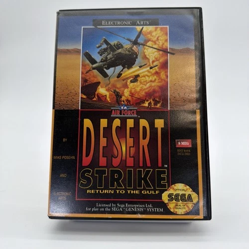 Vintage Desert Strike Return to the Gulf (Sega Genesis) CIB Complete Case Manual