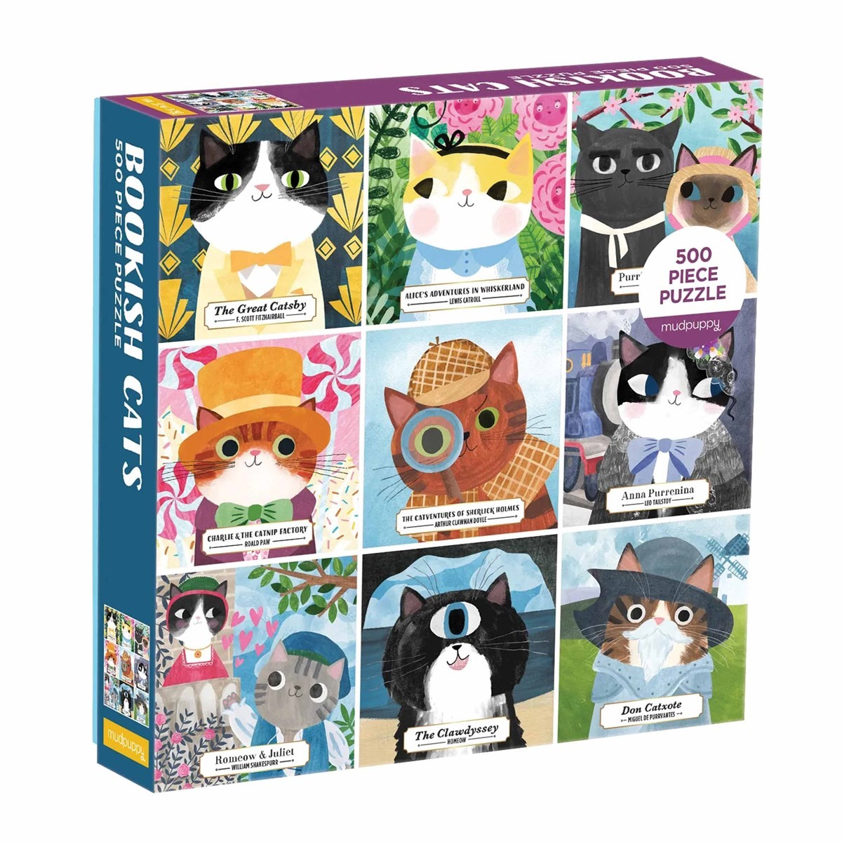 Bookish Cats 500 Piece Family Puzzle by Mudpuppy (Jigsaw) - Image 3