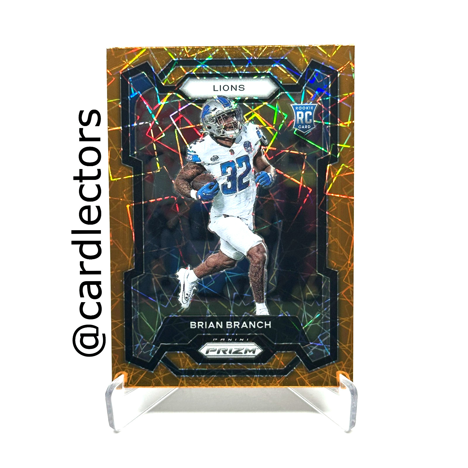 2023 Panini PRIZM Football BRIAN BRANCH #328 RC Orange Laser Lazer PRIZM LIONS
