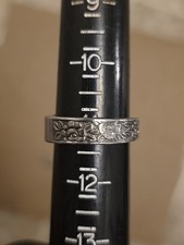 Handmade Stainless Steel Floral Pattern Spoon Ring Size 11