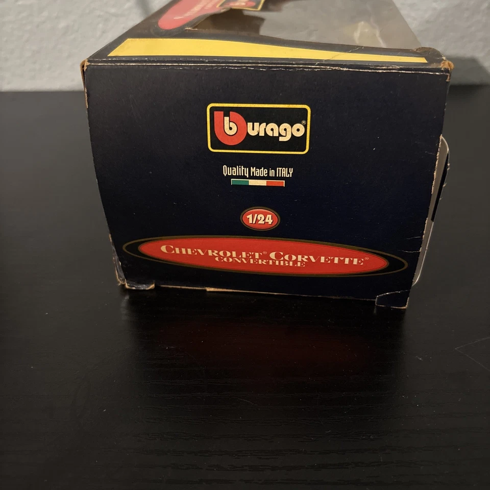 Colección VIP Burago ~ Chevrolet Corvette 1998 convertible ~ Borgoña ~ 1:24 #BYA Foto 3 de 4