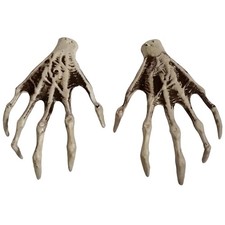1 Pairs Halloween Witch Hands Plastic Skeleton Model Decoration Scary Props