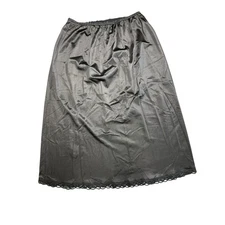 Warner's Perfect Measure Black 100% Nylon Vintage Half Slip 