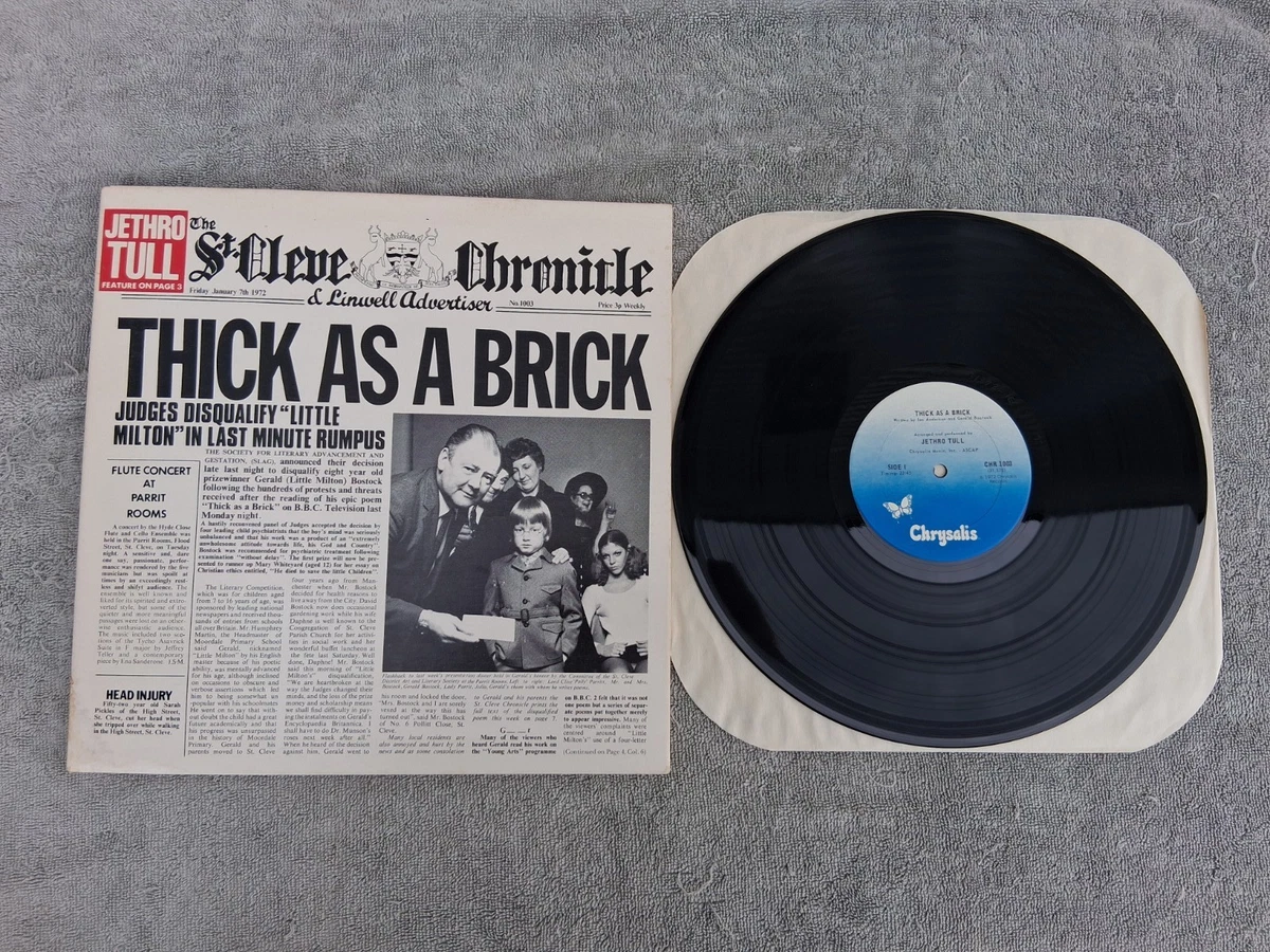 Jethro Tull Thick As A Brick Lp for sale | eBay