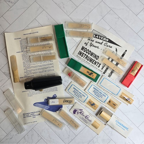 Rovner Ligature and Mixed Reed Lot Mitchell Lurie Rico Royal Woodwind And More