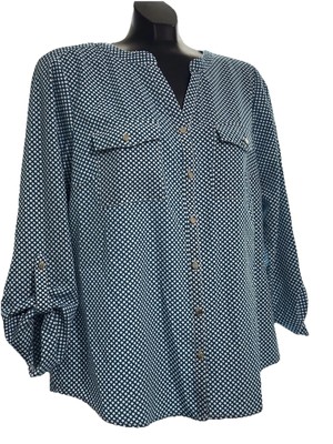 Notations Women Button Down Top Blouse Size Large