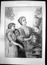 Antique Old Print Childhood Fairyland Paris Bookstalls Hunted Hunters 1893 19th