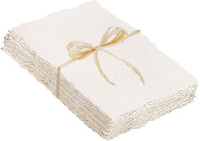 25 Sheets Watercolor Paper, 2 x 3.5, Deckled Edge Handmade Paper  300 GSM paper