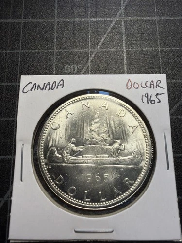 Canada Silver 1 Dollar 1965 - Unc - Obv Looks PL