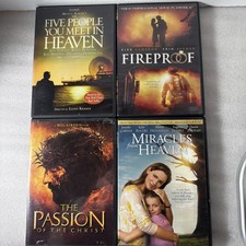 Christian DVD lot Of 4; Passion Of The Christ, Miracles From Heaven, Fireproof 