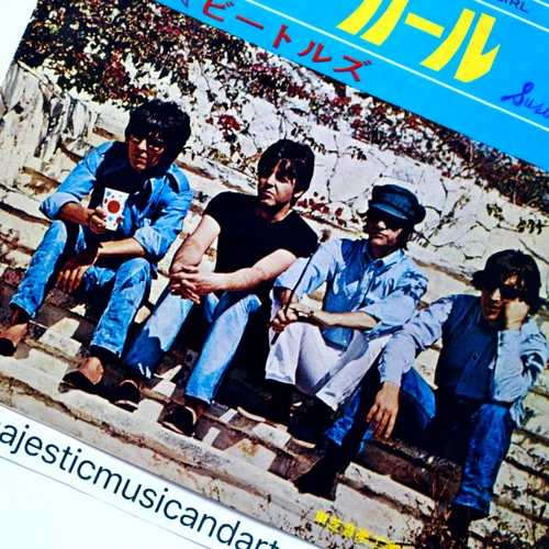 THE BEATLES IN DENIM RARE COVER NIGHT BEFORE ANOTHER GIRL 7" VINYL 45 EX RARE