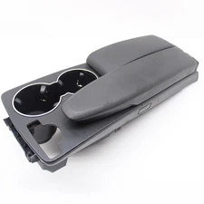 2008-2011 Mercedes C300 Center Console Gray Leather Lid Armrest Cup Holder OEM